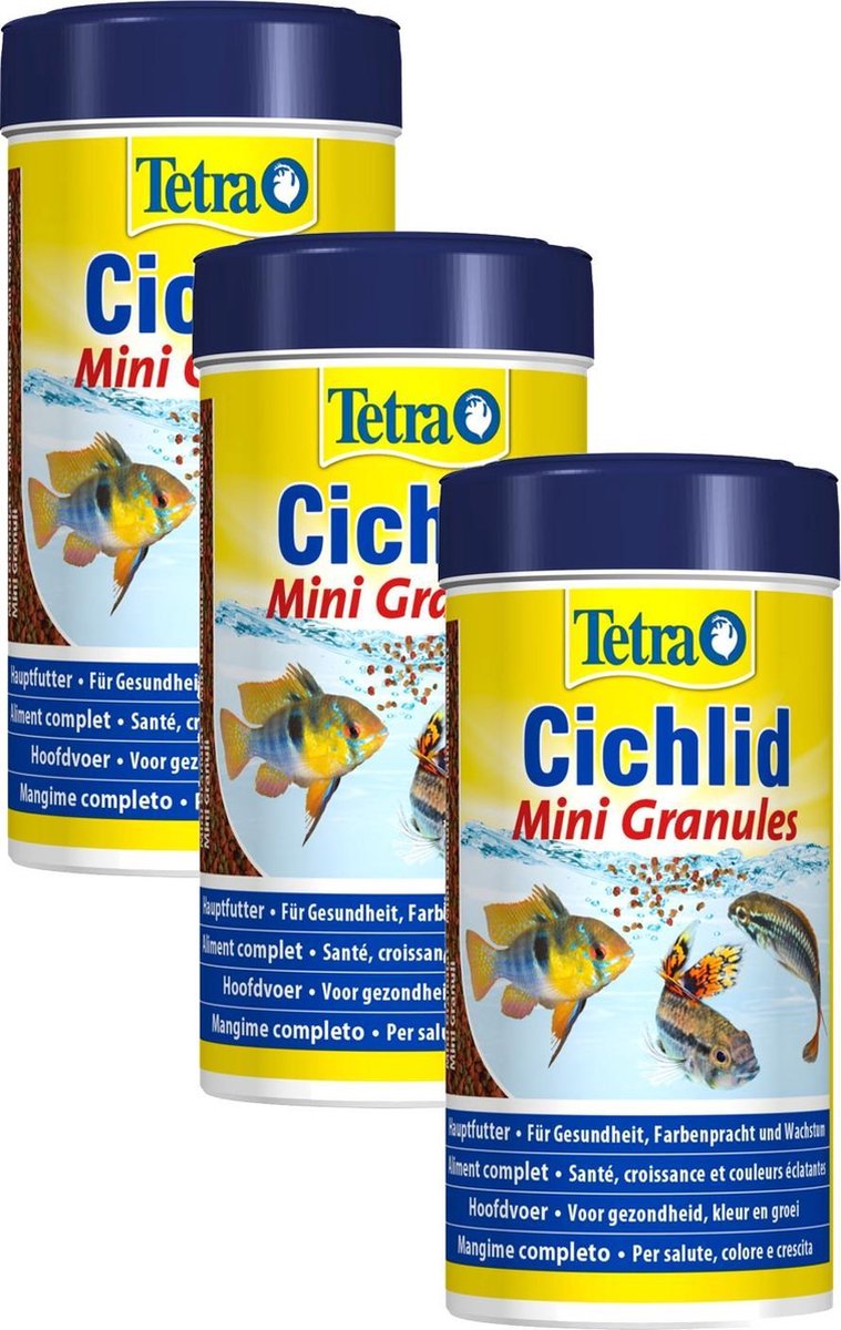 Tetra Cichlid Mini Granules - Vissenvoer - 3 x 250 ml