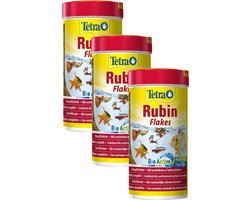 Tetra Rubin Visvoer Vlokken - Vissenvoer - 3 x 250 ml