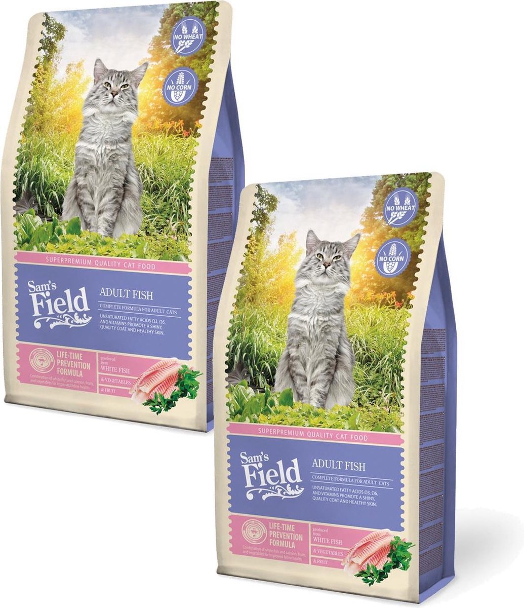 Sam's Field Cat Adult Vis - Kattenvoer - 2 x 2.5 kg