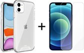 iPhone 12 Mini hoesje Hardcase siliconen case transparant apple hoesjes back cover hoes Extra Stevig - 1x iPhone 12 Mini Screenprotector