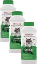 Versele-Laga Oropharma Deodorizer - Produits de nettoyage de litière pour chat - 3 x 750 g Parfum de thé vert