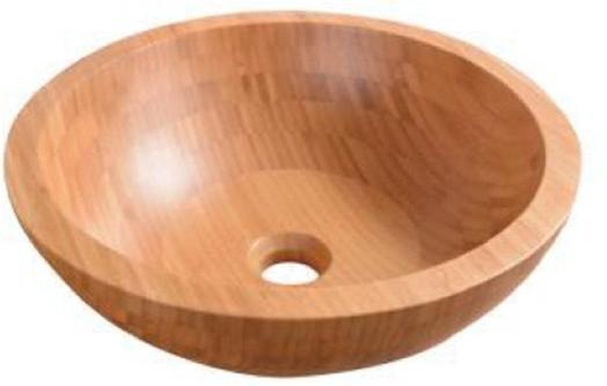 Saniclass Pesca bamboo waskom – Ø40,6x14 cm – Bamboo hout