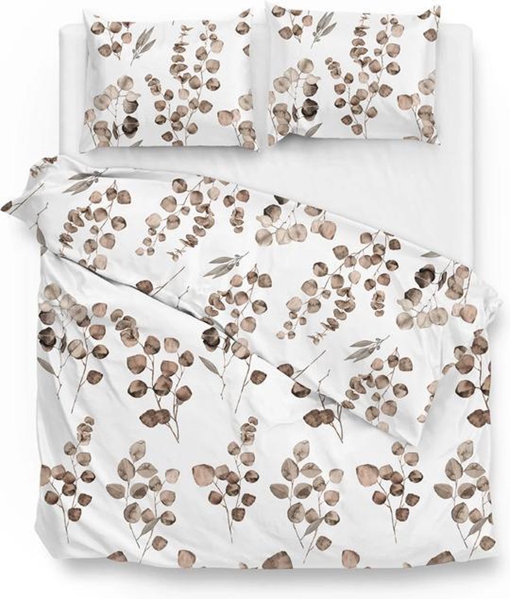 Zo! Home Jolina Dekbedovertrek - Flanel - Tweepersoons - 200x200/220 cm - Taupe