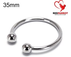 Eikelring RVS - 35MM – Met Kogeluiteinden – Intiem Accessoire – Staal