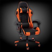 Alora Gaming stoel X-TREME - Oranje/Zwart - Met Nekkussen & Verstelbaar Rugkussen - Kunstleer - Gamstoel - Game Stoel - Gaming chair - Bureaustoel