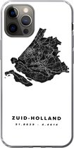 Geschikt voor iPhone 12 Pro hoesje - Zuid-Holland - Nederland - Kaart - Siliconen Telefoonhoesje