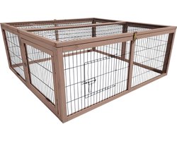 Woodland konijnenhok jumper forest Taupe S - 120x120x48cm