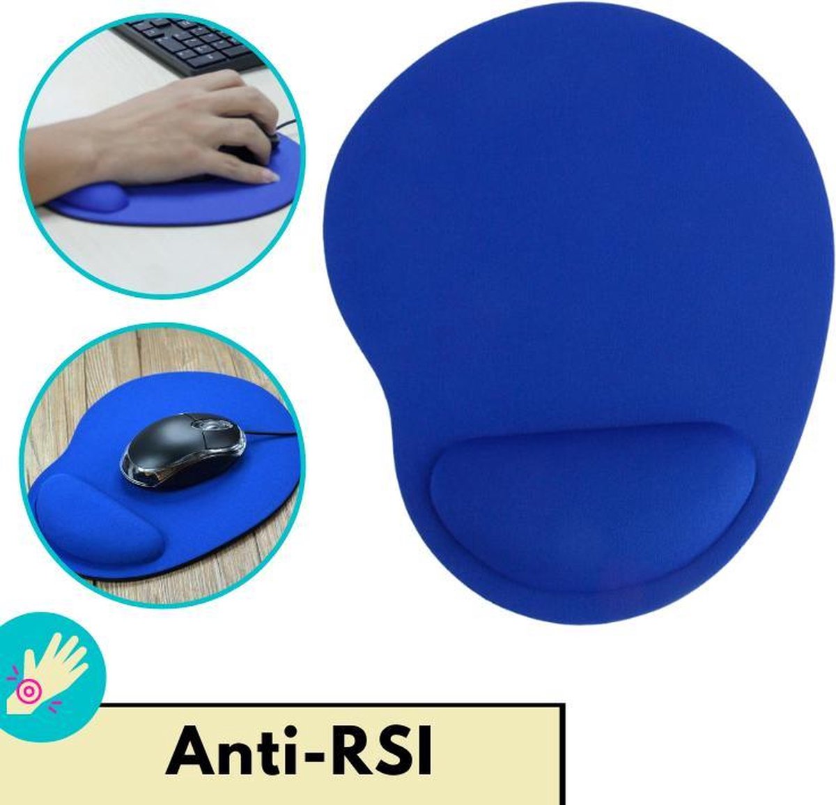 Reis Ondeugd Wieg Lynnz® Muismat met polssteun ergonomisch blauw | gel - anti RSI -  ergonomische muismat... | bol.com