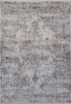 Vloerkleed TUNIS - klassieke uitstraling - bruin beige - zacht velours - 80 x 300 cm - in diverse maten verkrijgbaar - kleed - tapijt - karpet - loper - mat - keukenmat - keukenloper