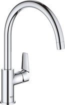 GROHE BauEdge | Keukenkraan ééngreeps gootsteenmengkraan, met ronde bedieningshendel | chroom | 31367001