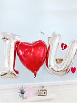 3-delige ballon set met letter en hart