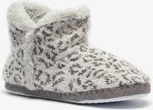 Thu!s dames sloffen luipaardprint - Grijs - Maat 39/40 - Pantoffels
