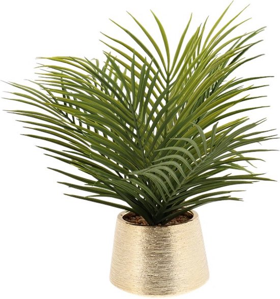 Palmier - Fausse plante - ÉDITION OR - Palmier en pot - plant de Décoration  - Y... | bol.com