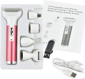 5 in 1 Ladyshave voor Vrouwen – Trimmer Vrouw – Haarverwijderaar – Roze