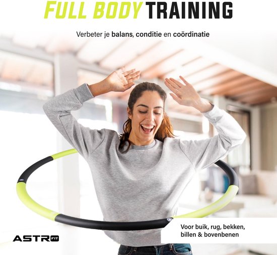 QIULAO HULA HOOP Rijpe volwassenen, 1-5 kg ​​Verstelbare fitness hoelahoep voor gewichtsvermindering 6-delige verwijderbare HOOLA HOOPS banden voor fitness/sport/buikvorming, dubbellaags foam vetv