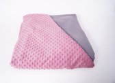 Verzwaarde Deken Roze / Grijs Klein - 3 Kg
