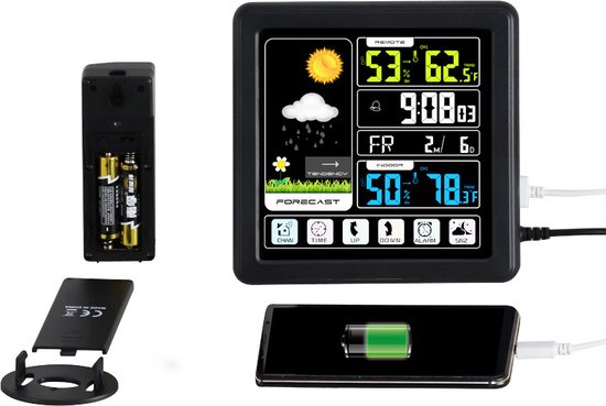 Draadloos weerstation Weersvoorspeller Binnen- en