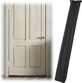 Relaxdays 1x tochtstopper deur - zwarte tochtstrip - tot 8 cm dikke deuren - tochtrol