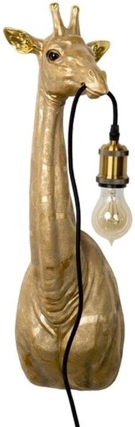 Wandlamp - Wandlamp Binnen - Dierenlamp - Giraffe - Goud - 61 cm hoog