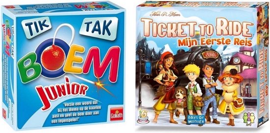 Afbeelding van het spel Spellenbundel - 2 Stuks - Tik Tak Boem junior & Ticket to Ride Mijn Eerste Reis