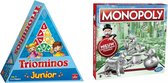 Spellenbundel - 2 Stuks - Triominos Junior & Monopoly Classic