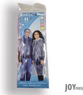 Nood Regenponcho voor Volwassenen - Transparant - Kunststof - One Size - Set van 2 - Emergency regenpak