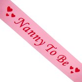 Sjerp met de tekst Nanny to Be roze - babyshower - genderreveal - sjerp - Nanny to be