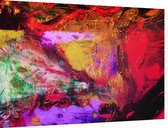 Abstract olie schilderij - Foto op Dibond - 60 x 40 cm
