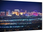 Indrukwekkende skyline van Las Vegas in Nevada bij nacht - Foto op Dibond - 60 x 40 cm
