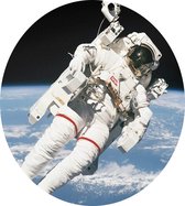 Bruce McCandless first spacewalk (ruimtevaart) - Foto op Dibond - ⌀ 80 cm