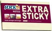Stick'n sticky notes - 76x127mm, extra sticky, pastel geel, 90 memoblaadjes