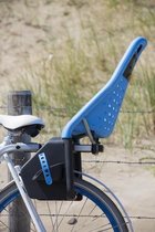 fietszitje achter Maxi blauw framebuisbevestiging