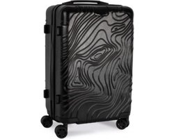 Cabinetrolley/Koffertrolley Zwart met 4 zwenkwieltjes KI0838, RELIËF Pico de Aneto, Trolley