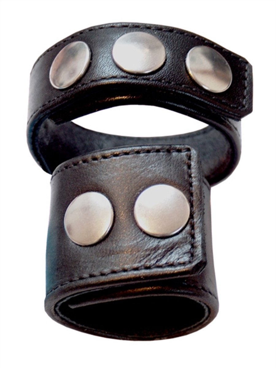Leather Double Cockstrap Broad