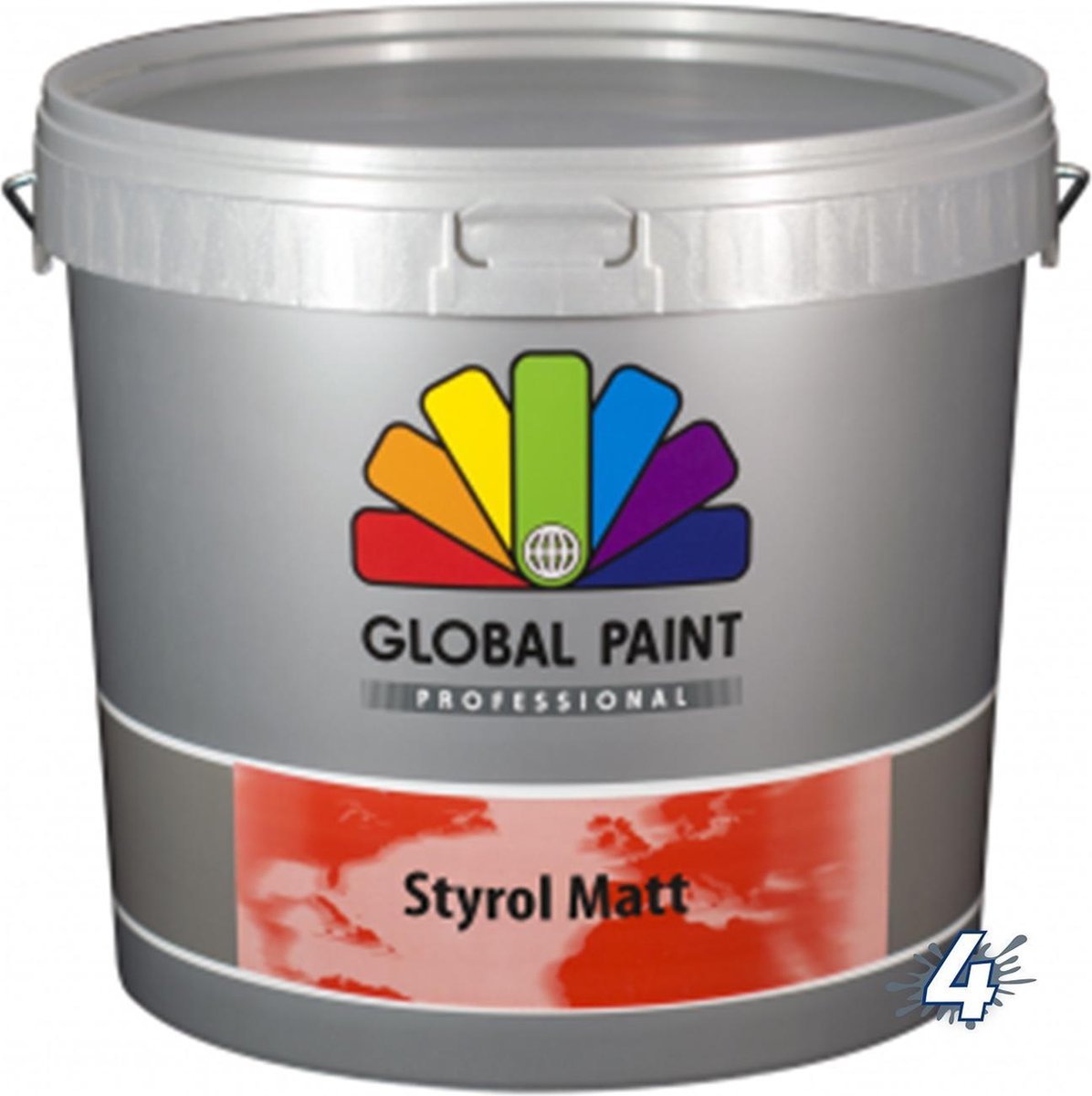 Global Paint Styrol Matt 2.5 liter Wit