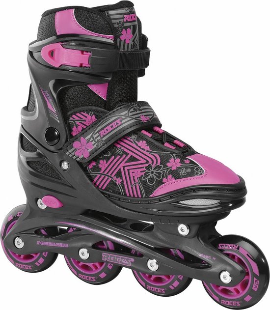 Foto: Roces inlineskates verstelbaar 38 41 kinderen zwart roze grijs