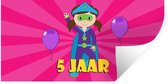 Muurstickers - Sticker Folie - Verjaardag - 5 Jaar - Ballonnen - 40x20 cm - Plakfolie - Muurstickers Kinderkamer - Zelfklevend Behang - Zelfklevend behangpapier - Stickerfolie