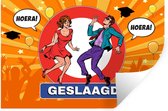 Muurstickers - Sticker Folie - Spreuken - Quotes - 'Geslaagd' - Feest - 30x20 cm - Plakfolie - Muurstickers Kinderkamer - Zelfklevend Behang - Zelfklevend behangpapier - Stickerfolie