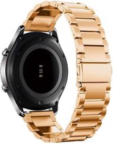 YONO Schakel Bandje 20mm - Luxe Stalen Horlogebandje geschikt voor Samsung Galaxy Watch 6 / 5 / Pro / 4 / 3 / Active 2 - Polar Ignite / Unite – Huawei - Rosé Gold