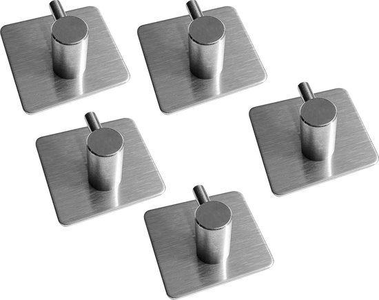 Set van 5 sterke haken voor keuken en badkamer (model A)