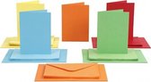Kaarten met enveloppen 10,5 x 15 cm 50 sets multicolor