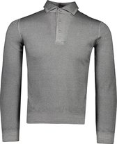 Gran Sasso  Polo Grijs Getailleerd - Maat L  - Heren - Herfst/Winter Collectie - Wol