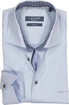 Ledub Modern Fit overhemd - lichtblauw twill (contrast) - Strijkvrij - Boordmaat: 39