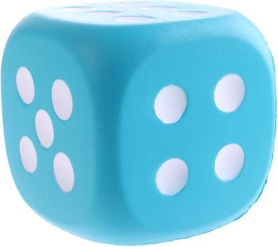 Afbeelding van het spel Dobbelsteen EVA foam 12 cm blauw