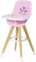 kinderstoel voor poppen meisjes 36-43 cm roze/bruin