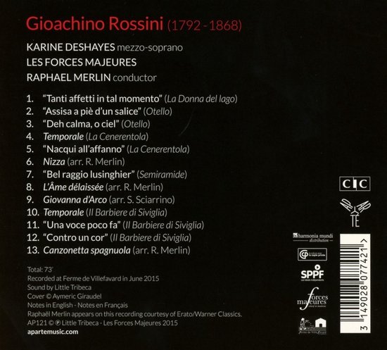 Karine Deshayes, Gioacchino Rossini, Les Forces Majeures, Raphaël Merlin - Rossini (CD)