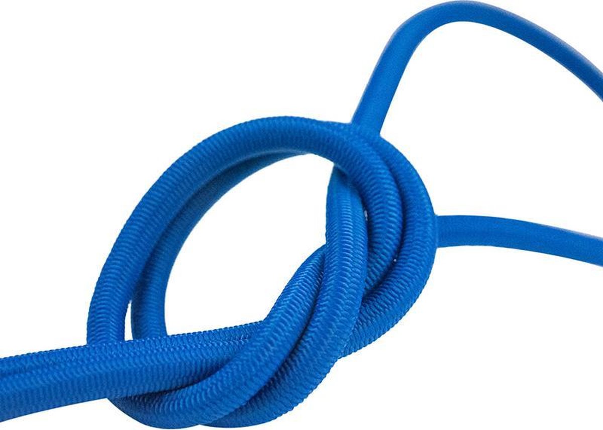 Afdekzeilwinkel - Elastisch koord 10mm blauw op rol - 10 meter