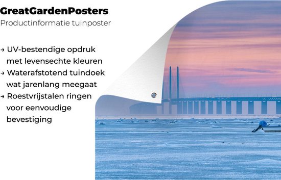 Décoration murale Mer gelée en Suède - 180x120 cm - Poster jardin - Toile jardin - Poster extérieur