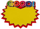 promotiesticker Good 9 cm geel 10 stuks