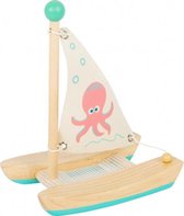 catamaran octopus junior 19 cm hout/textiel naturel
